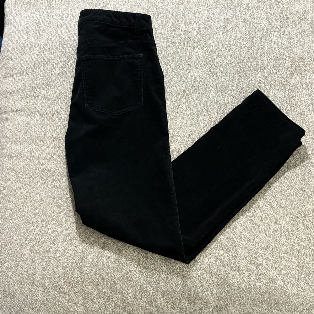 Talbots Black Corduroy High Rise Straight Leg Pants Women’s Size 6